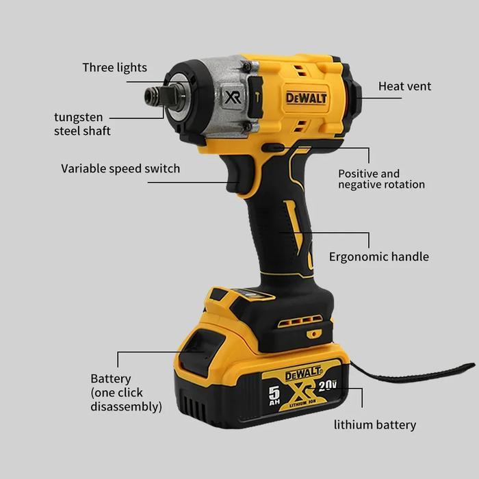 DEWALT CORDLESS DRIVER BRUSHLESS IMPACT WRENCH ELECTRIC SCREWDRIVER REPAIR 18V 20V BATTERY