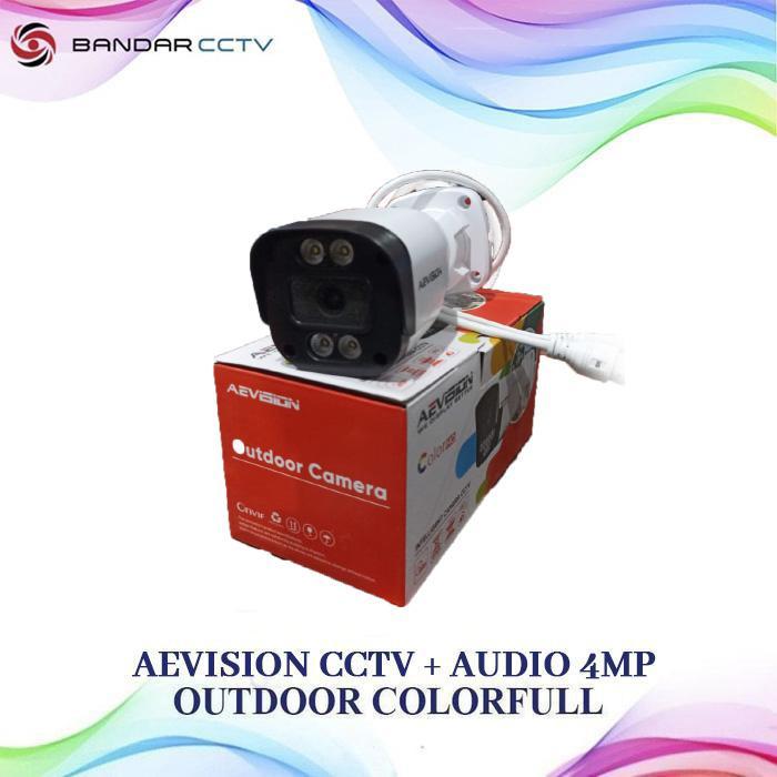 Aevision IP Camera Outdoor CCTV Colorfull + Audio 4MP