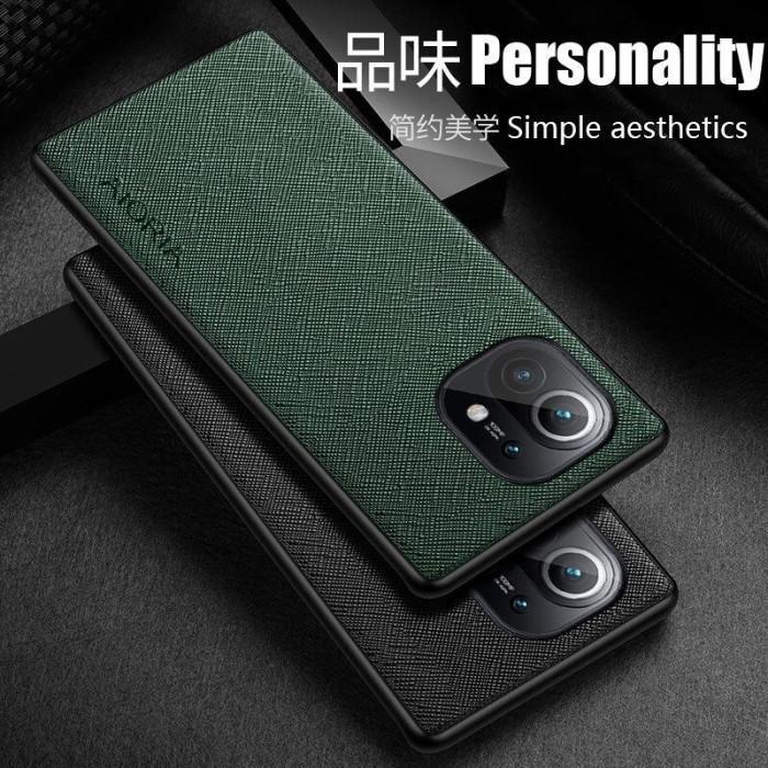 Xiaomi Mi 11 Case Canvas Cross Pattern Premium Mi11 Softcase