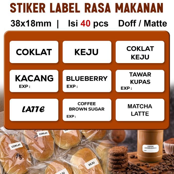 Stiker Rasa Makanan / Minuman Sticker Roti Kopi Botol Snack