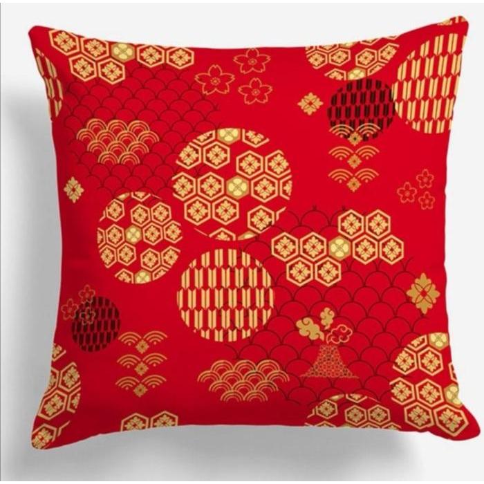 Sarung bantal sofa dekorasi imlek ukuran 40x40 cm HOB
