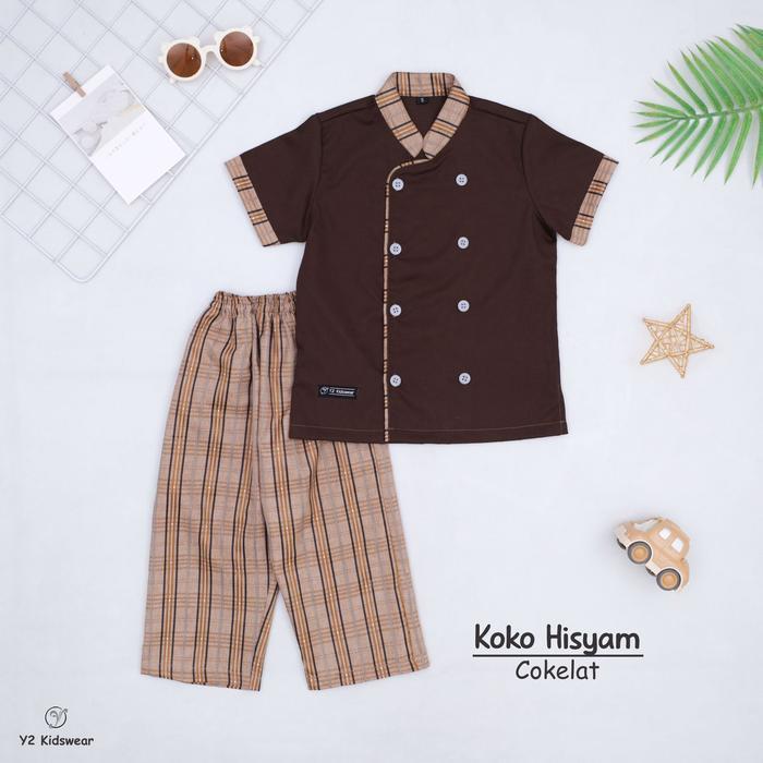 Y2 KIDSWEAR SETELAN BAJU MUSLIM KOKO ANAK LAKI LAKI KURTA ANAK Y2 KIDSWAER KOKO HISYAM BAHAN TOYOBO