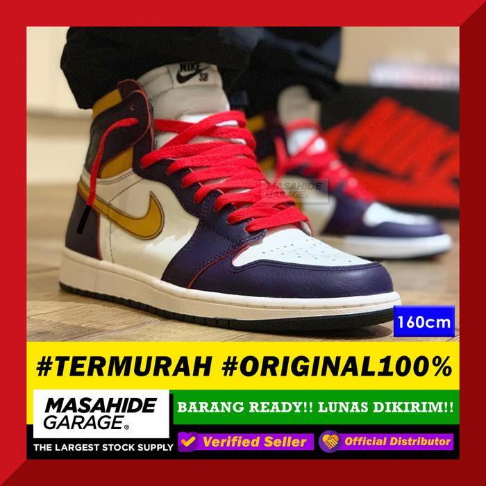 Shoelaces Warna Merah Crimson Red Tali Sepatu AJ Air Jorda Flat Laces Made in USA Black Aglets