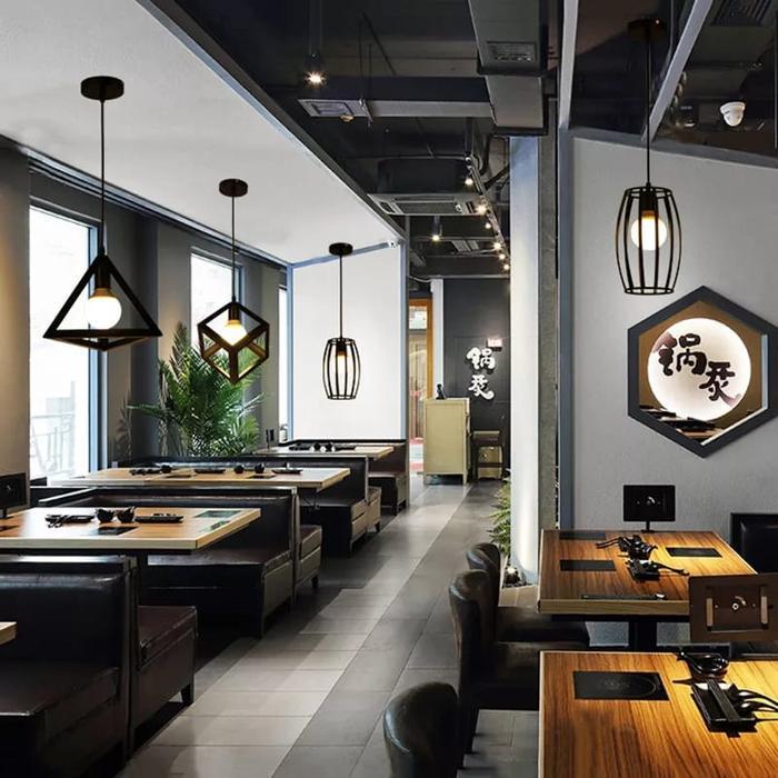 LAMPU HIAS LED GANTUNG ESTETIK / LAMPU GANTUNG / LAMPU HIAS Bohlam Besi Cafe
