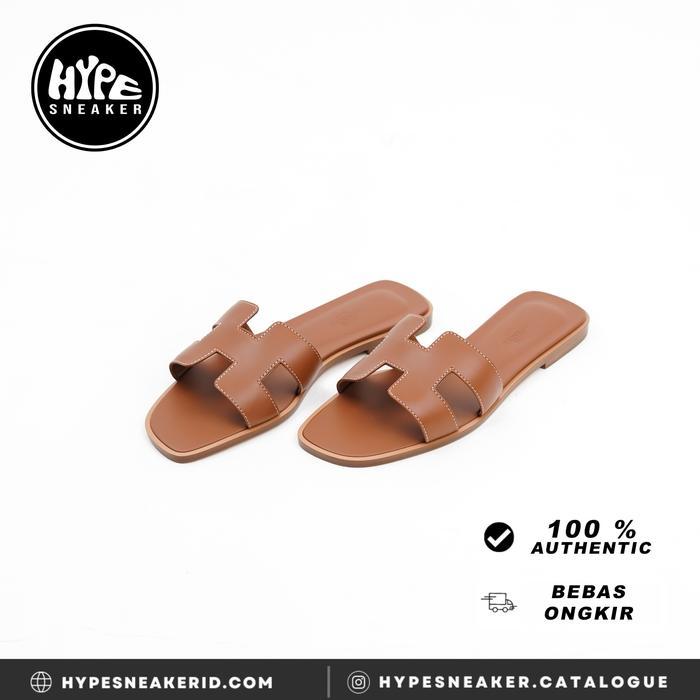 Murah Sandal HERMES ORAN BROWN SANDAL 100% ORIGINAL Terlaris