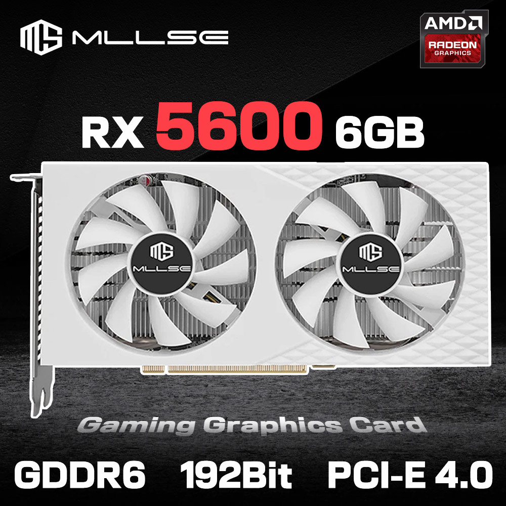 MLLSE New Radeon RX5600 Graphic Card GDDR6 6GB Gaming Computer GPU AMD RX5600 6GB Game Desktop Compu