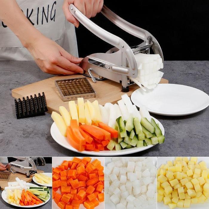 Pemotong Kentang Manual Pemotong Rumah Tangga Mesin Pemotong Kentang Goreng Pemotong Kentang Rumah