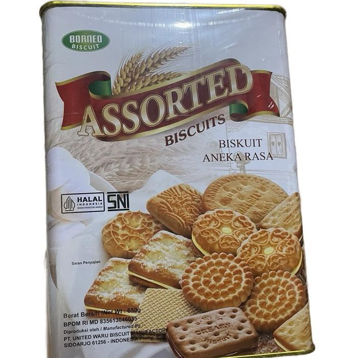 Promo Borneo Biscuit Biskuit Aneka Rasa Assorted untuk Camilan Manis Susu Kering Cemilan Makanan