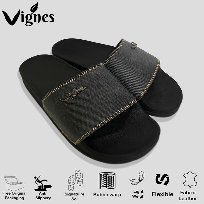 Aerostreet - Jeanno Series Sandal Selop Pria Wanita Sendal Slide Slop Unisex Motif Jeans Casual