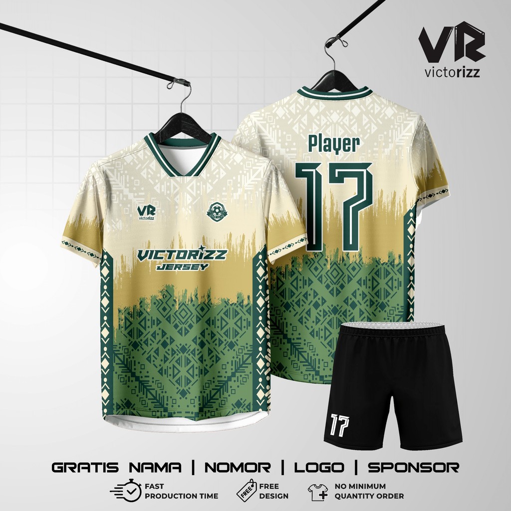 JERSEY FULL PRINTING FREE CUSTOM DESIGN CUSTOM NAMA DAN NOMOR | JERSEY FUTSAL/SEPAK BOLA/BADMINTON/V