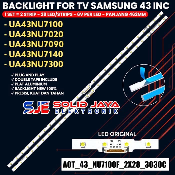 Backlight Tv Led Samsung 43 Inc Ua 43Nu7100 43Ru7100 43Nu7020 43Nu7090 43Nu7140 43Nu7300 43N5500