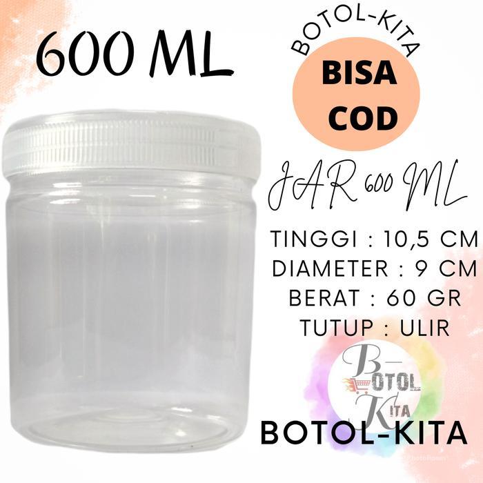 toples tabung 600ml / toples 600ml / toples kue 600ml( TEBAL )