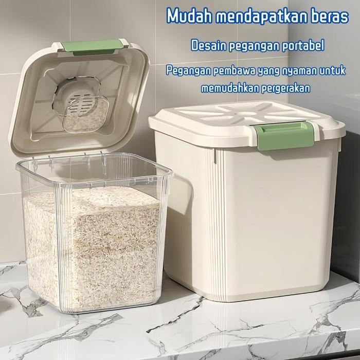 "New" MiniMalisBox dispenser beras estetik rice box 25kg aesthetic tempat beras aesthetic storage
