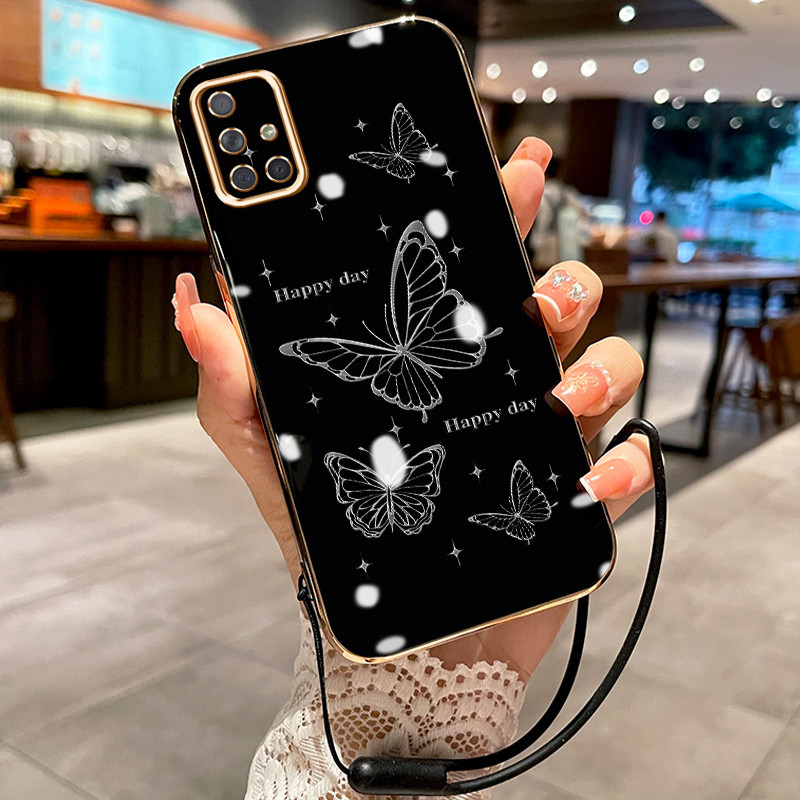 Casing Hp Untuk Samsung Galaxy A70 A70s A71 A72 4G A72 5G A73 5G Case butterfly pelapisan elektro Ce