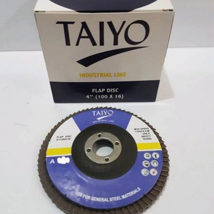 Amplas flap disc Taiyo, Amplas susun Taiyo, Produk pengamplas.