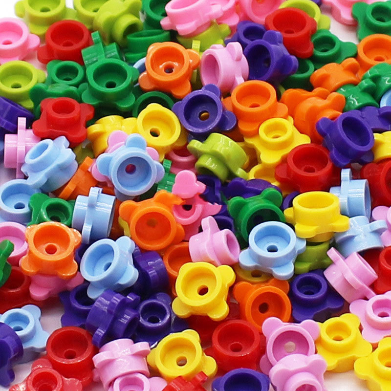 4 Kelopak Bunga untuk Blok Bangunan Kecil Batang Bunga Tanaman Lanskap Ornamen Tempat Tidur Bunga Ko