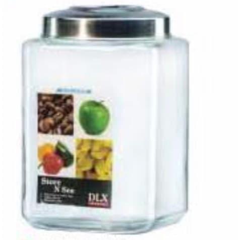 Stok Baru Toples Cafe B persegi / kotak - 9 ltr Toples Kaca DLX