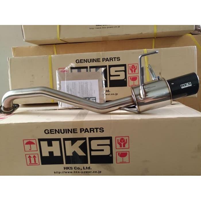 KNALPOT HKS HI-POWER CARBON HONDA JAZZ GK5 ORIGINAL