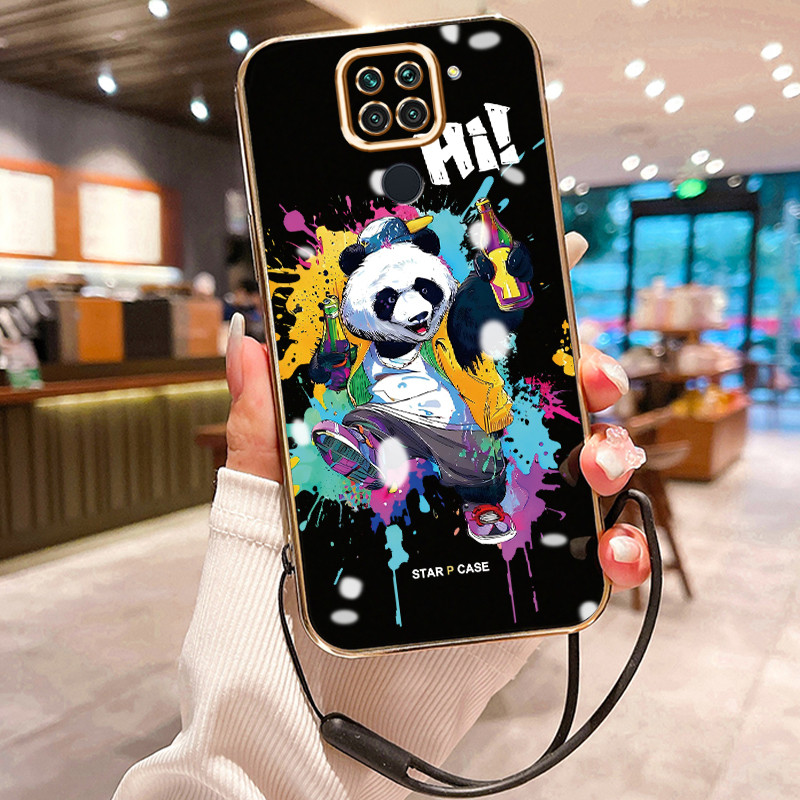 Casing Hp Untuk Xiaomi Redmi Note 9 Note 9s Note 9 Pro Case Casing Cesing pola Cat dan Panda Kasing 
