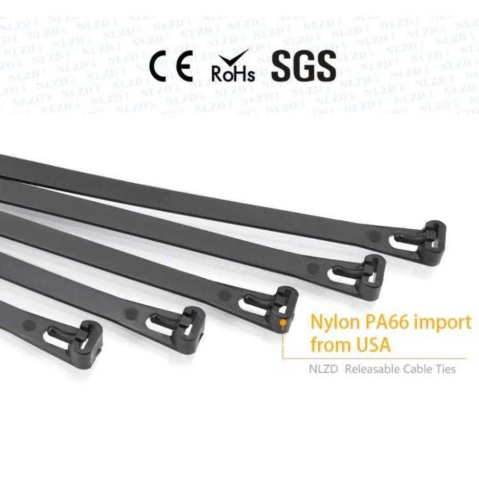 Kabel Ties Reusable Kabel Ties Buka 100Pcs/Pak