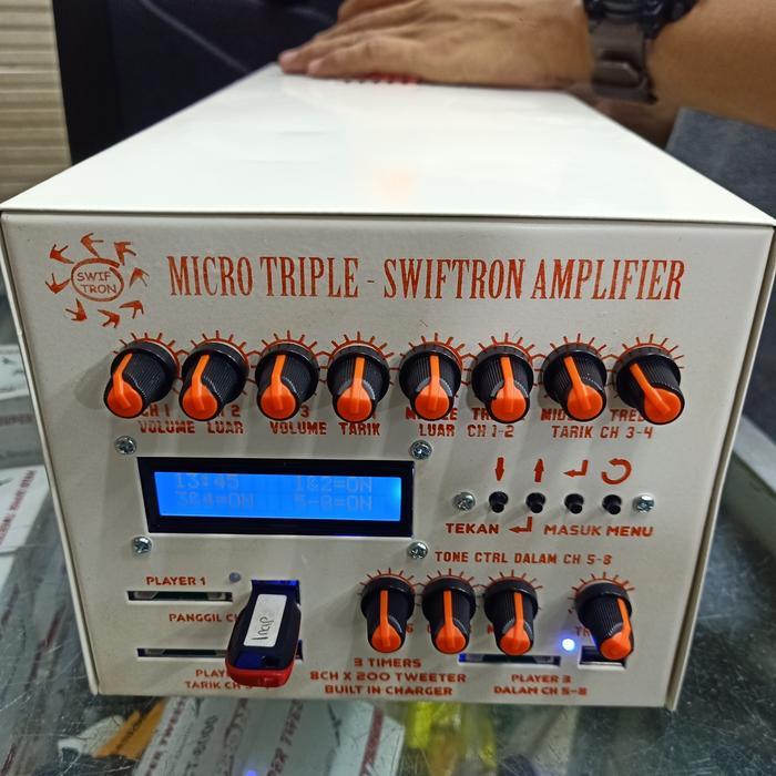 Ampli Walet Microdual 3 player 8 channel Swiflet Amplifier