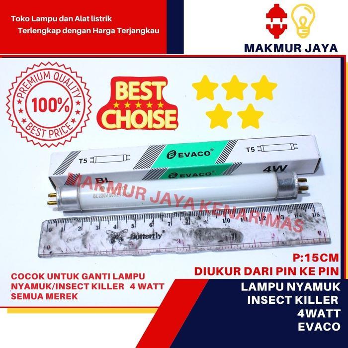 Lampu TL T5 Nyamuk 4Watt BL/Lampu Refil Nyamuk T5/Lampu Nyamuk Evaco