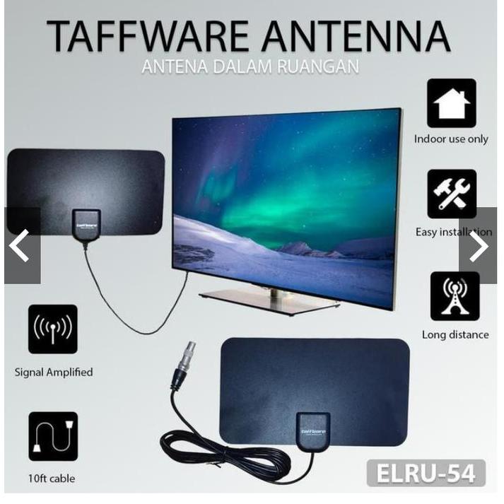Terbaru Taffware Antena Tv Indoor Antena Tempel Tipis Hdmi Untuk Siaran Digital Penguat Pemancar