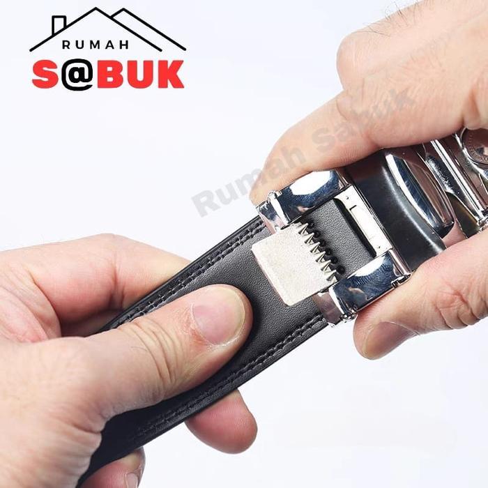 SABUK PRIA KULIT METAL BUCKLE / IKAT PINGGANG PRIA WANITA KULIT PU Besi