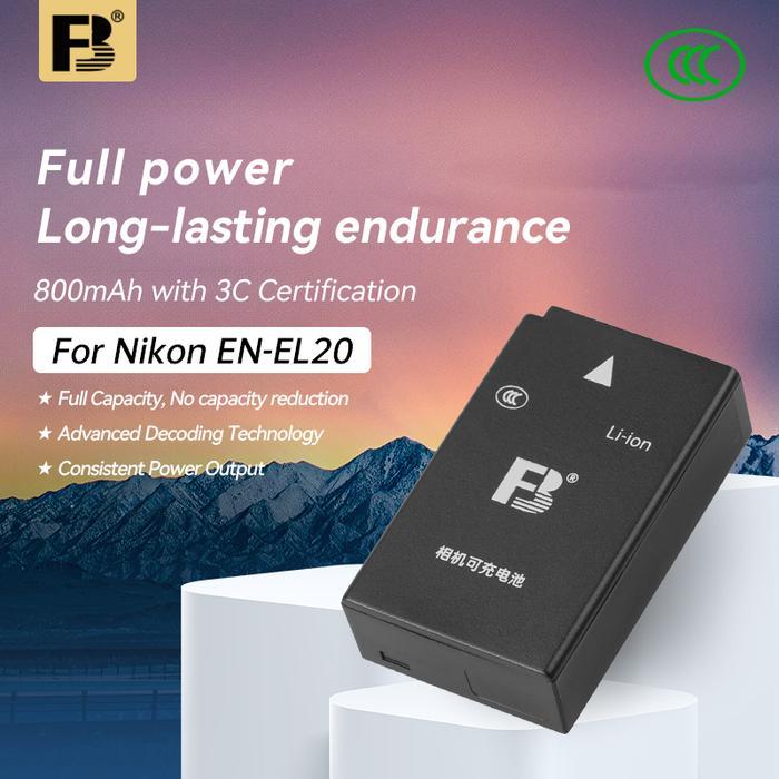 BTECH Baterai Kamera Digital EN-EL20 Li-Ion Battery untuk Nikon Coolpix P1000/P950 & Nikon 1