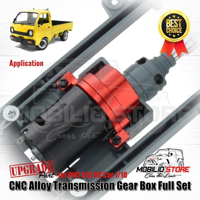UPGRADE PART CNC ALLOY TRANSMISSION GEAR BOX FULL SET WPL D12 RC CAR