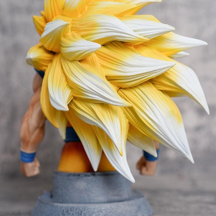 Goku Super Saiyan 3 Infinite Head Bust Dragon Ball 20cm Action Figure PVC D-FGA519 Siap Kirim