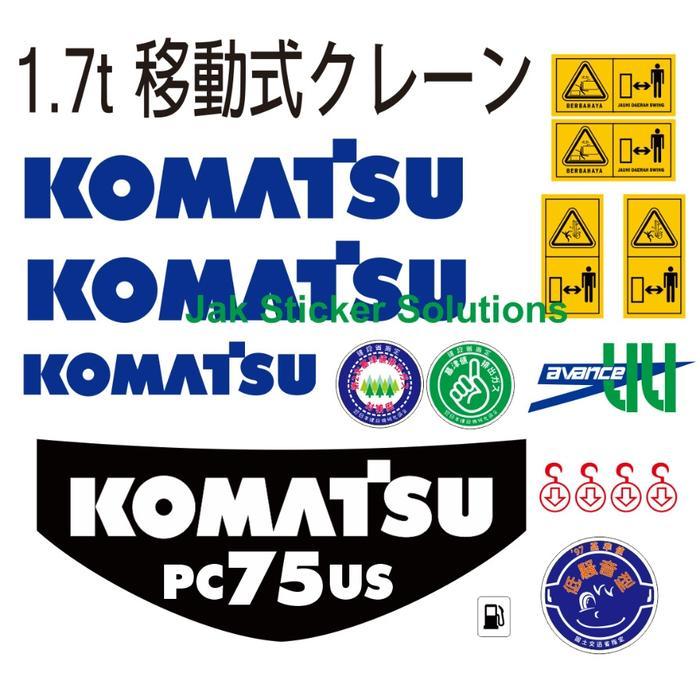 Stiker Excavator Komatsu Pc75Us Termurah