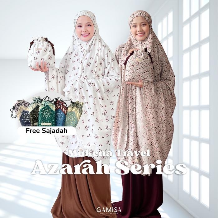 Gamisa.store Mukenah Dewasa Azarah Series Bahan Rayon Viscose Premium Mukena Travel Terusan Jumbo