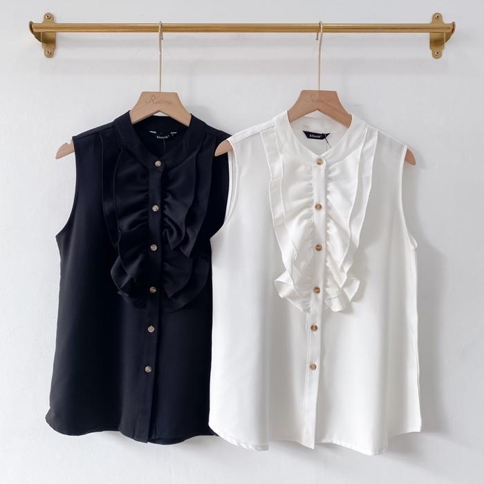 cnm Chloebeautyshop - Tanktop Dalaman Singlet Blouse Wanita Blanik / Inner Blazer Tanpa Lengan