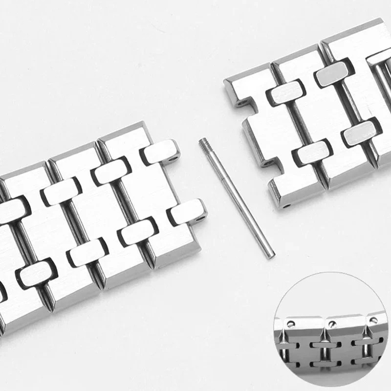 316 Stainless Steel watch band For AP 15400 Audemars Piguet Royal Oak GA2100 2110 Strap Men Silver
