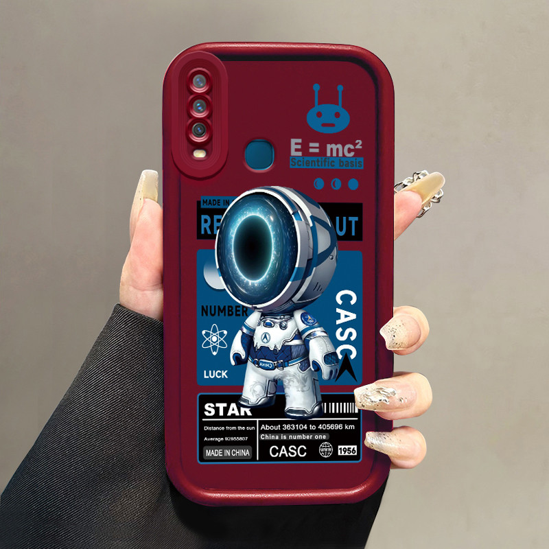 Casing Hp untuk VIVO Y12 Y12i Y15 Y17 Y3 Y3s Case NASA Astronaut Cesing pelindung Kasing Silikon Tah