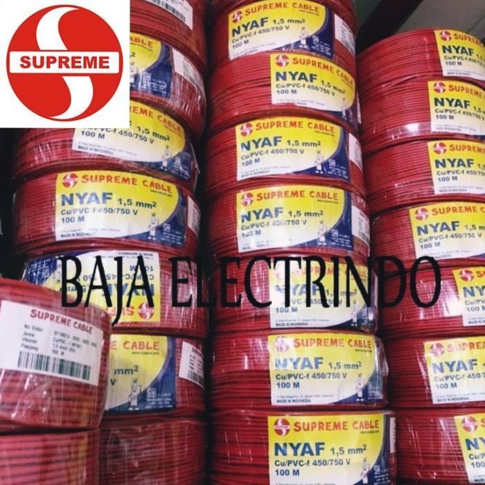 Kabel Listrik Supreme Serabut Nyaf 1,5Mm Roll 100M Nyaf 1.5Mm 1X1.5 Nyaf 1 X 1.5 Mm Supreme