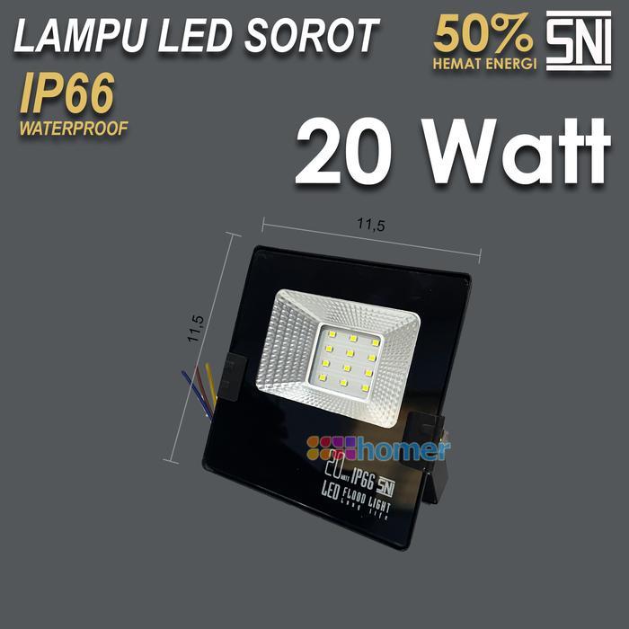 Lampu LED sorot Lampu tembak LED ip66 SNI waterproof 20w 20watt 20 w 20 watt Lampu sorot Lampu
