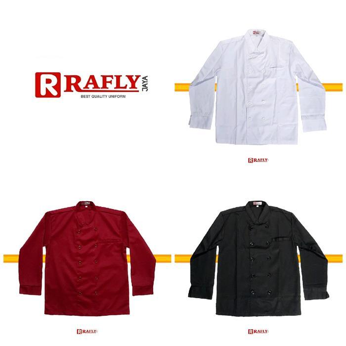 Chef Jacket - Baju Koki Lengan Panjang Pria Wanita - Seragam Koki Chef - Rafly Jaya Terlaris