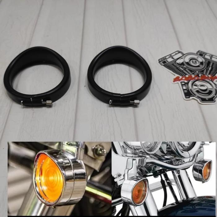 Trim Sen Visor Harley Touring Softail Ring Sen Harley Black
