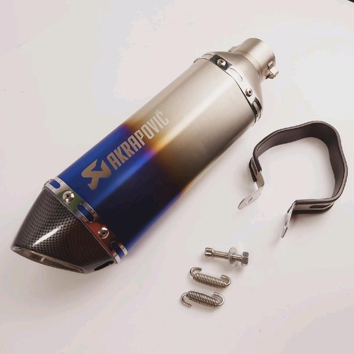 Knalpot Akrapovic Hd Blue Asli Import Taiwan