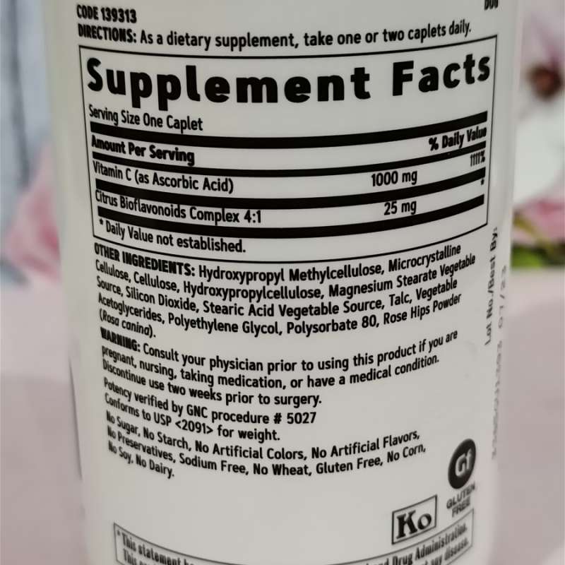 GNC Vitamin C 1000 With Citrus Bioflavonoids (90 Tablets) GNC Vitamin C 1000 mg 90 Tablets Timed