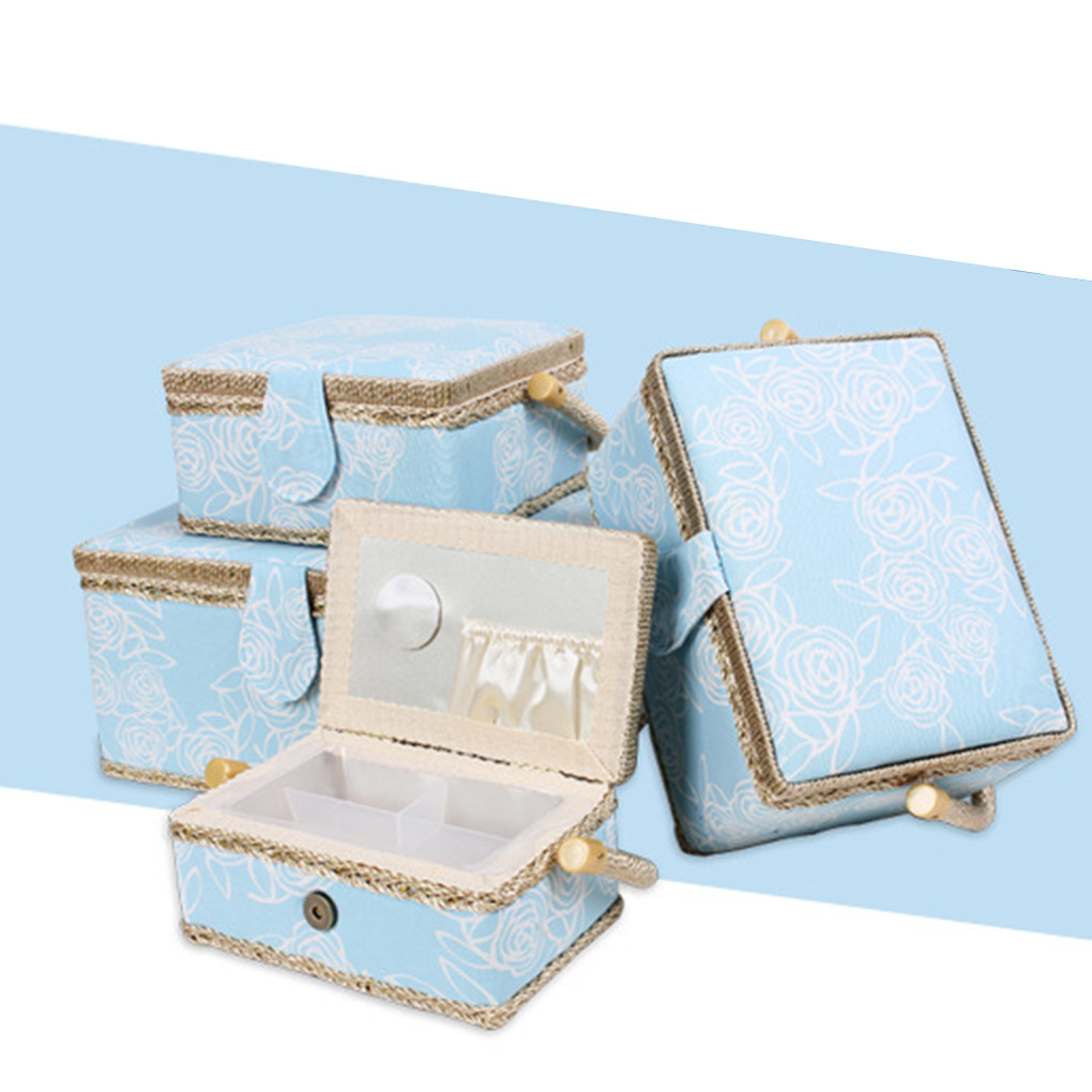 Kerajinan Fashion Keranjang Benang Jarum Kain Rumah Tangga 3 Warna Kotak Alat Jahit Organizer Jahit 