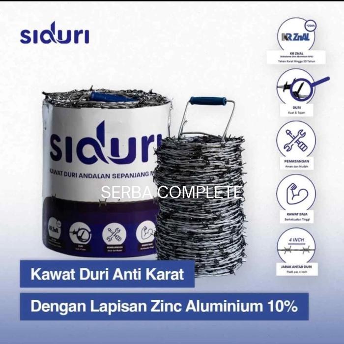 Best Seller Kawat Duri Baja 100M 100 M Kawat Duri Baja Harga Per Roll Isi 100M Kawat Duri Kawat