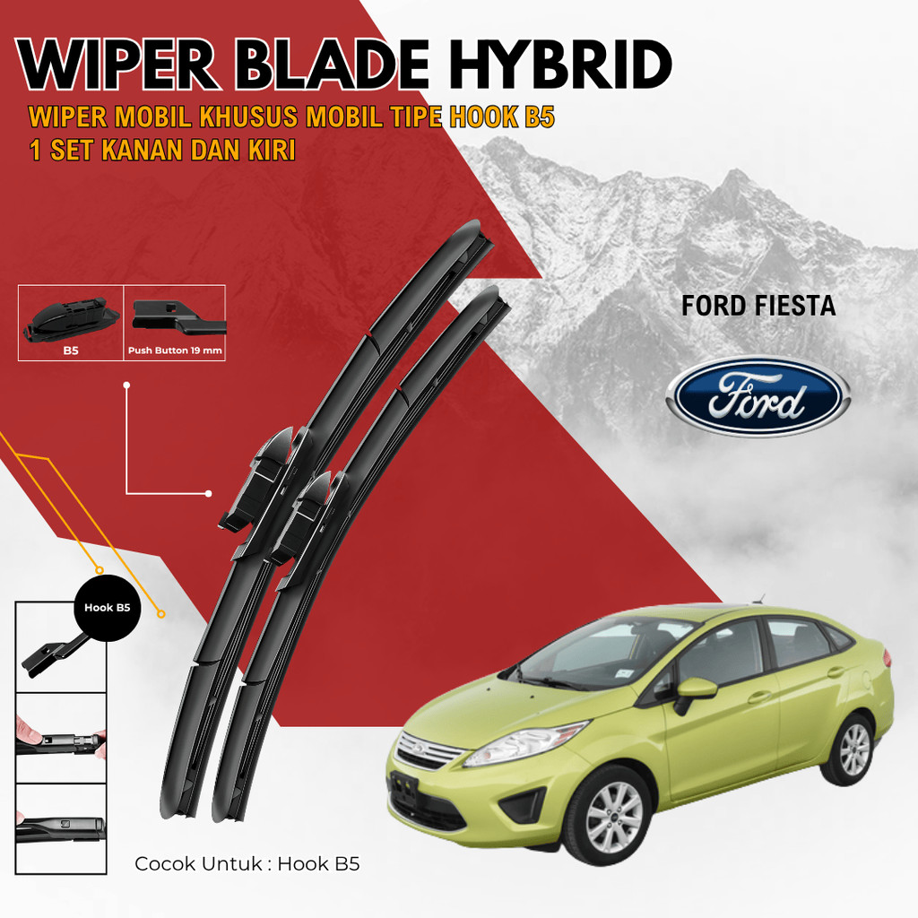 Wiper Ford Fiesta Hybrid Kaca Depan Mobil