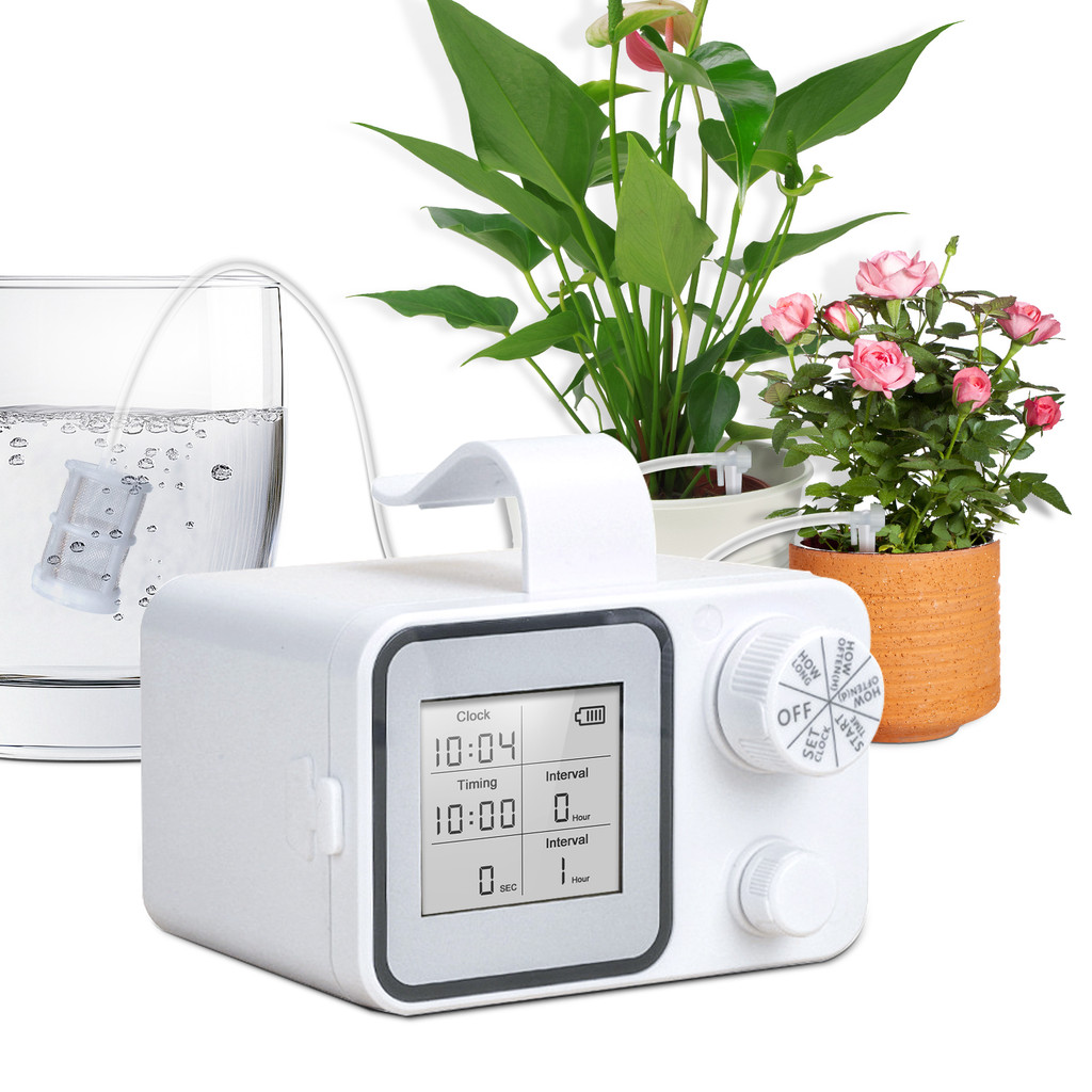 Garden Irrigation System, Garden Irrigation Kit 20 Pieces, Potted Plants, Timer, LCD Irrigation