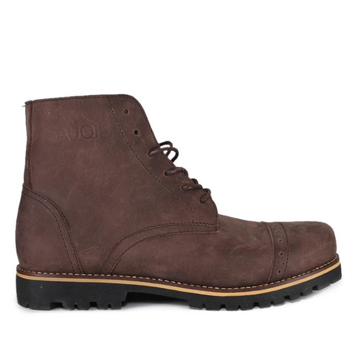 SEPATU SAUQI FOOTWEAR ALKATRAS PRIA BOOTS UJUNG BESI KULIT ORINAL
