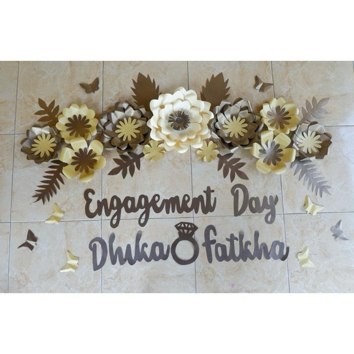 JTTOP" READY PAPER FLOWER DEKORASI BUNGA KERTAS BACKDROP LAMARAN DEKORASI TUNANGAN TUKAR CINCIN