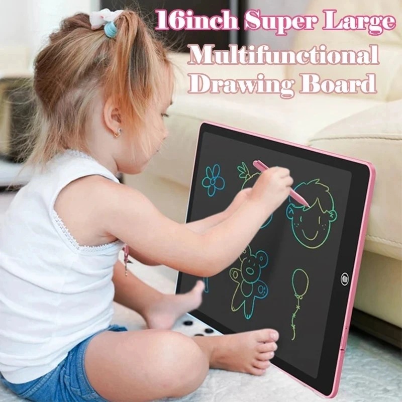 16" Magic Blackboard for Children LCD Handrawing Graffiti Tablet Toys Digital Notebook Message Board