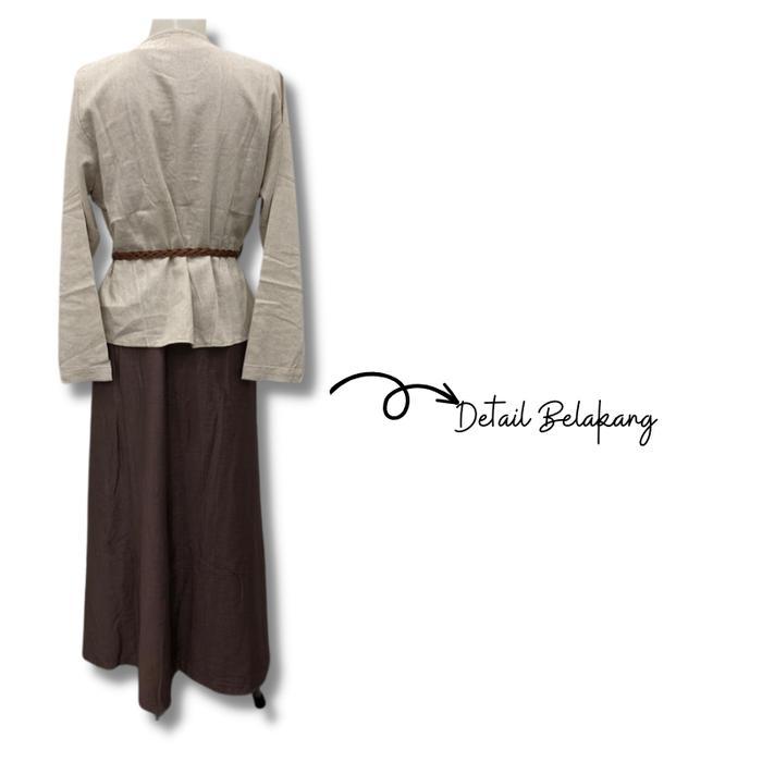 (COD) MAMIBUTIK Gamis Rompi Belt Gamis Lebaran Baju Gamis Rompi-365